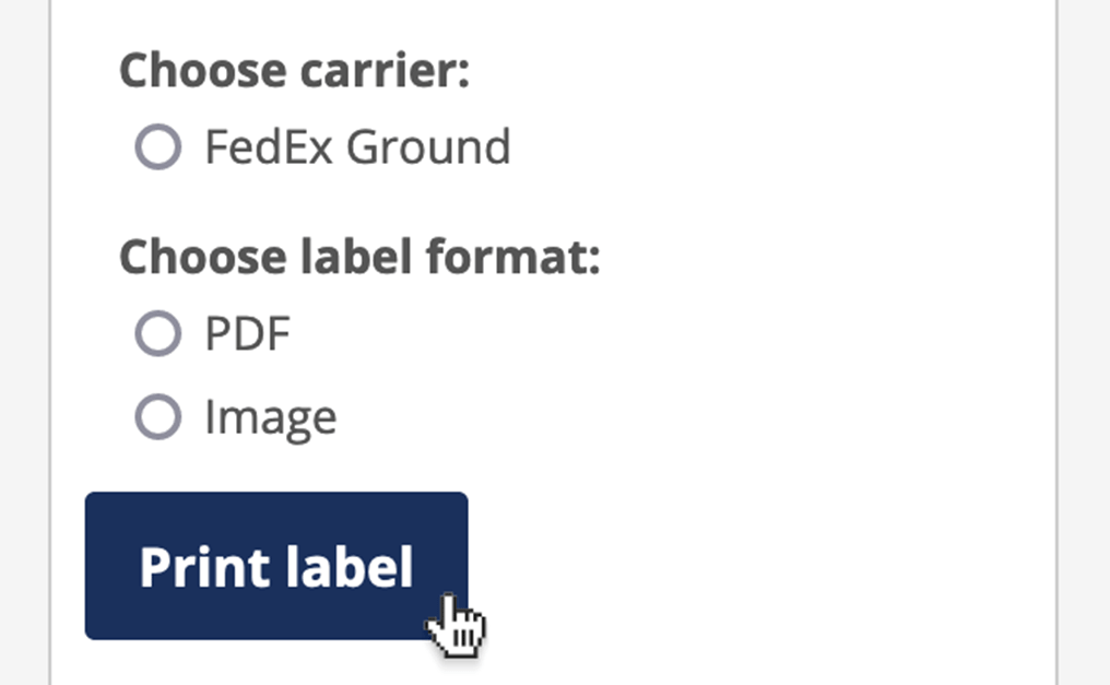 Step 3: Print label for rentals.